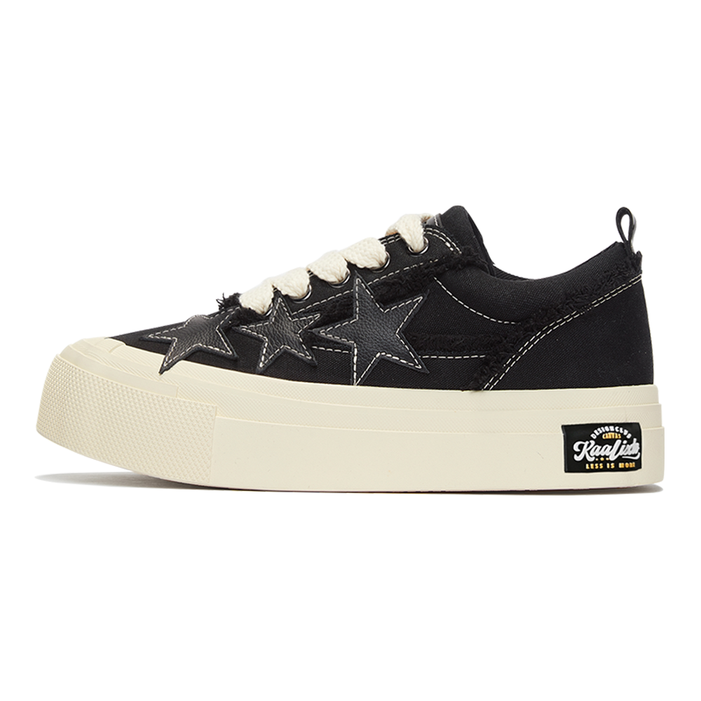 KAALIXTO Star Canvas Shoes- Black