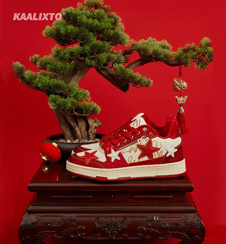 KAALIXTO Star Board Shoes-New Year Red Limited Edition