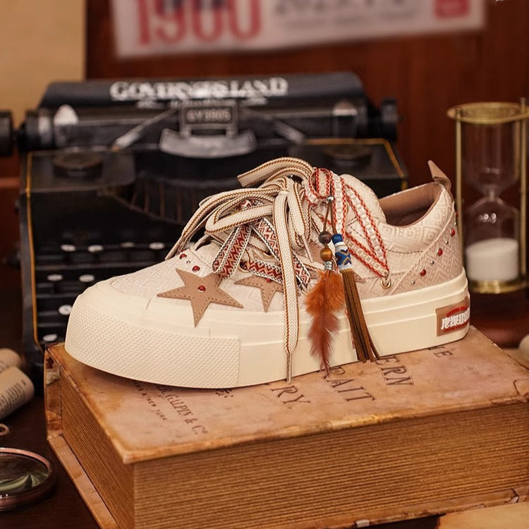 KAALIXTO X Detective Chinatown Movie Collaboration: 1900 Edition Star Canvas Shoes