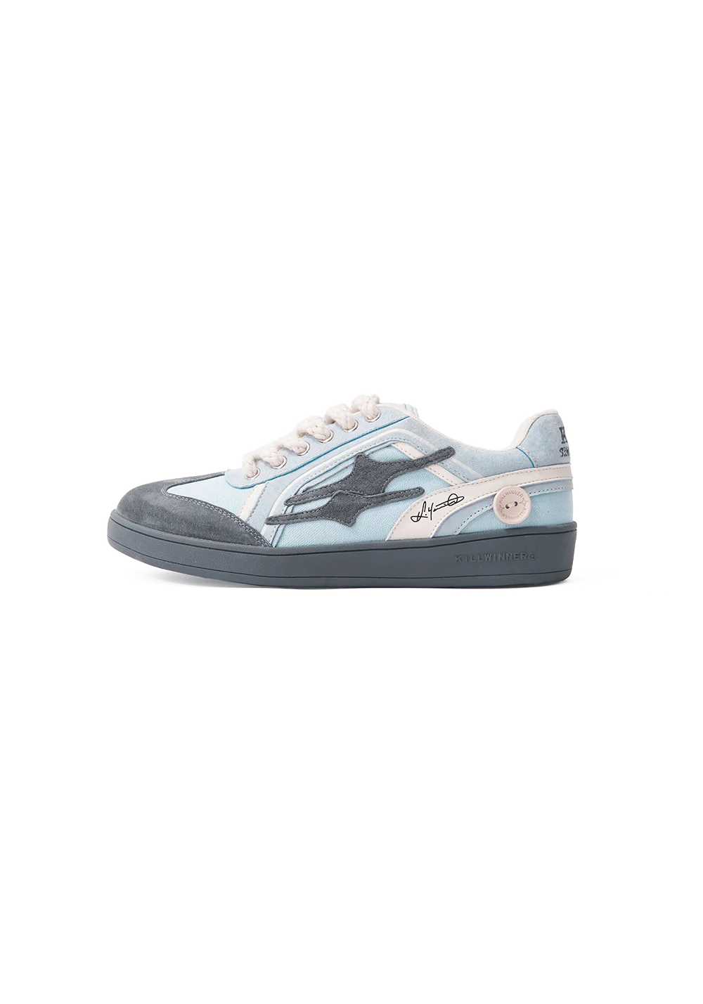 Retro Training Sneaker-Grey Blue