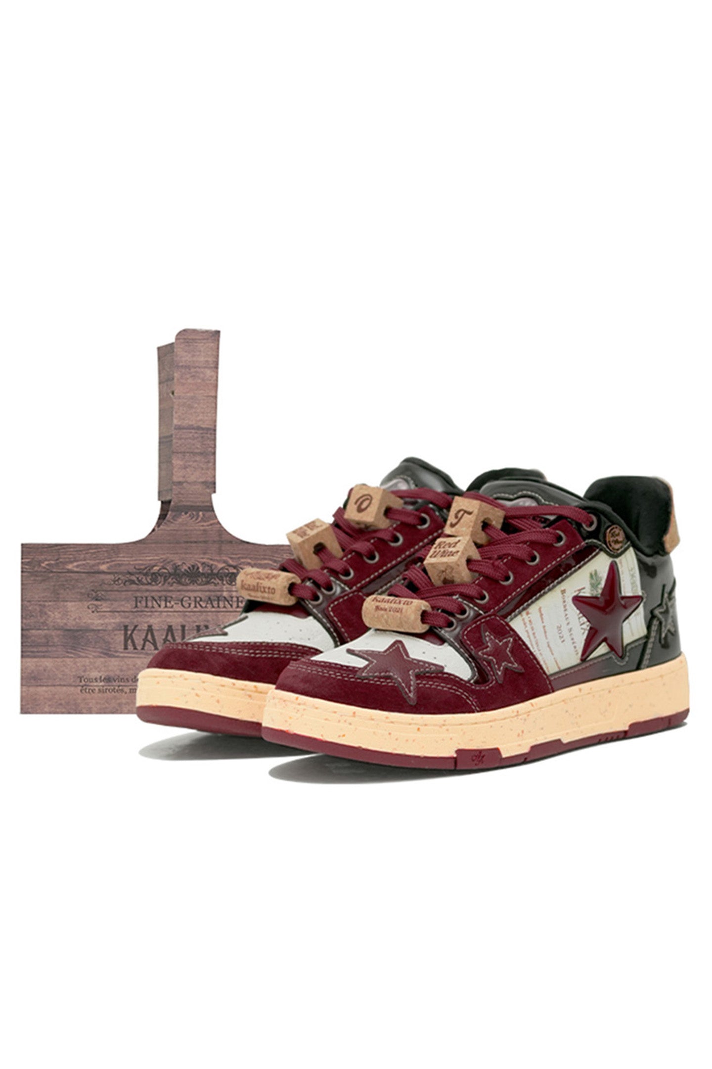 KAALIXTO Retro Star Sneakers-Wine Limited