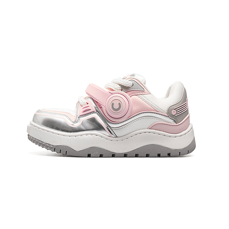 Cat & Sofa Headphone Shoes 'Silver Pink'