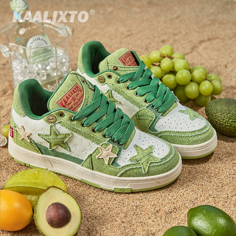 KAALIXTO Retro Star Sneakers - Avocado