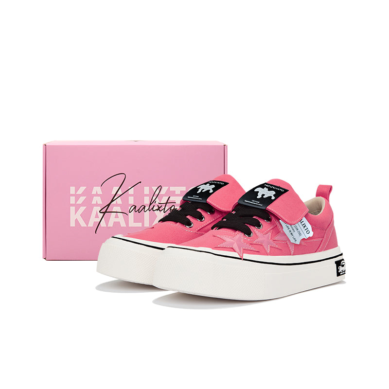 KAALIXTO Star Canvas Shoes- Raspberry Pink