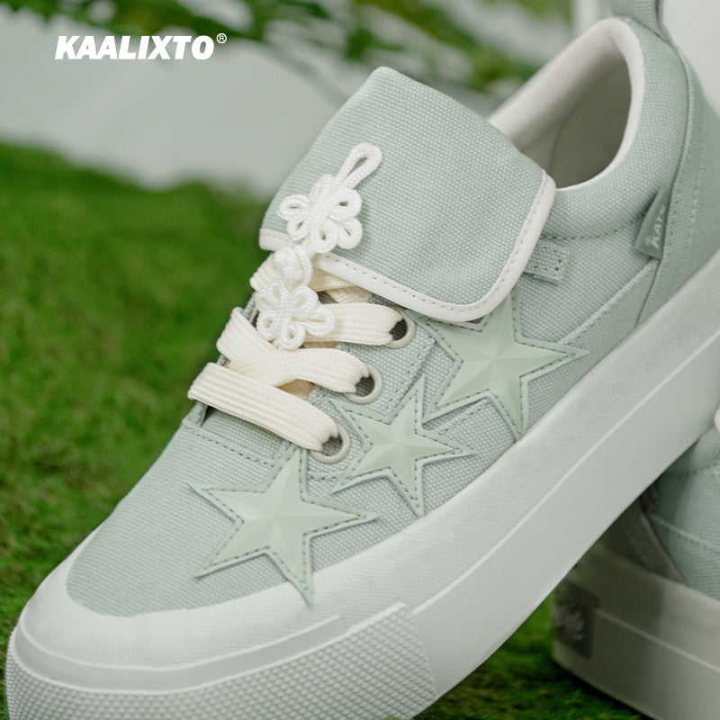 KAALIXTO Star Canvas Shoes- Azure Indigo