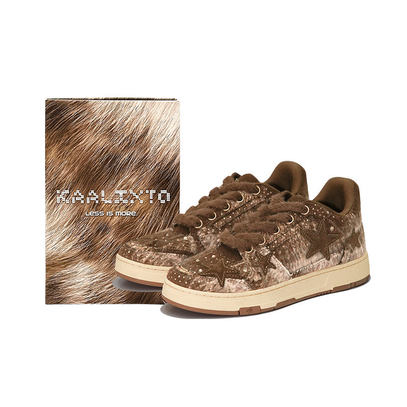 KAALIXTO Star Board Shoes-‘Gradient Brown Sneaker’