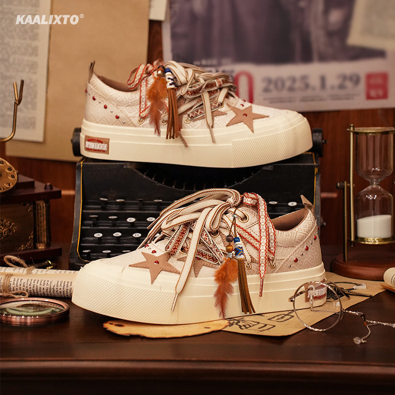 KAALIXTO X Detective Chinatown Movie Collaboration: 1900 Edition Star Canvas Shoes