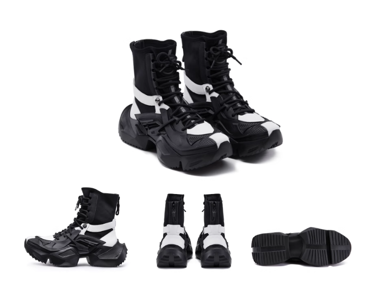 OGR MECHA Couture Panda High Top Boots